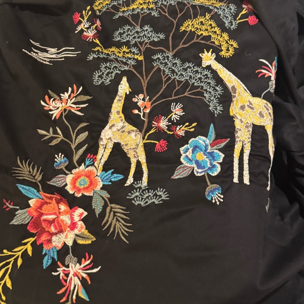 Johnny Was extremely heavily embroidered “Giraffe Savannah” duster RARE NWT - Picture 5 of 11
